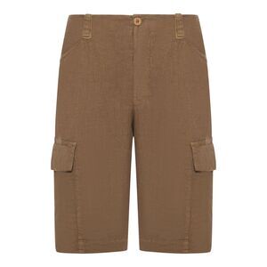 Transit Men Linen Cargo Bermuda Shorts